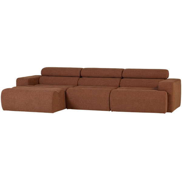 Image of NOVI CHAISE LONGUE SOFA LEFT BOUCLÉ TERRA