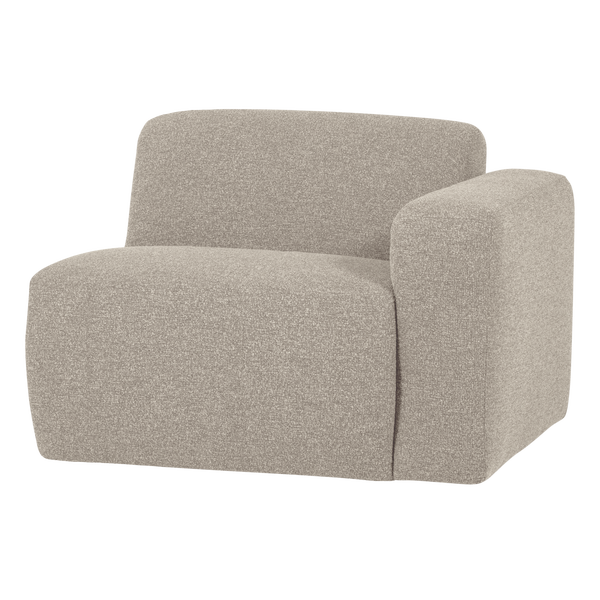 Image of MOJO BASE 1-SEATER ELEMENT ARM RIGHT BOUCLÉ BEIGE [fsc]