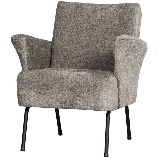 Image of MUSE ARMCHAIR COARSE WOVEN FABRIC TAUPE