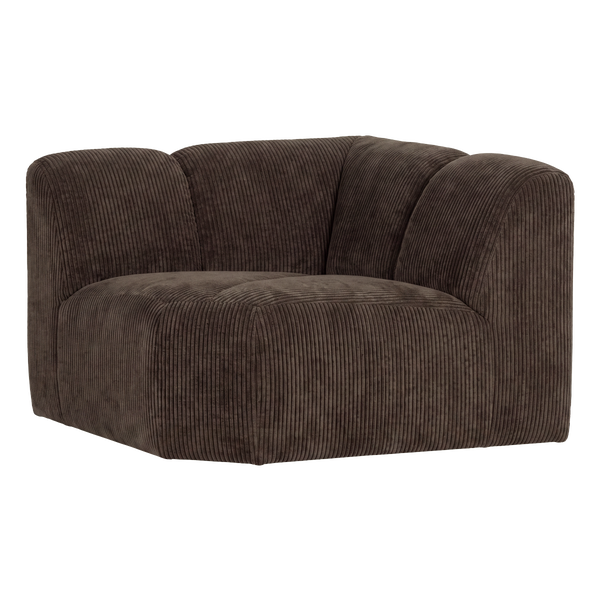 Image of MOJO CORNER ELEMENT STRAIGHT RIB FABRIC BROWN [fsc]