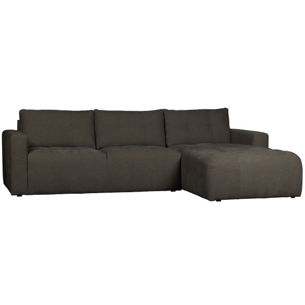 Image of BAR CHAISE LONGUE SOFA WOVEN FABRIC RIGHT ANTHRACITE