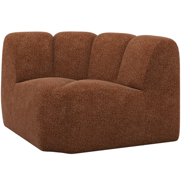 Image of MOJO CORNER ELEMENT WOOLLY FABRIC RUST BROWN