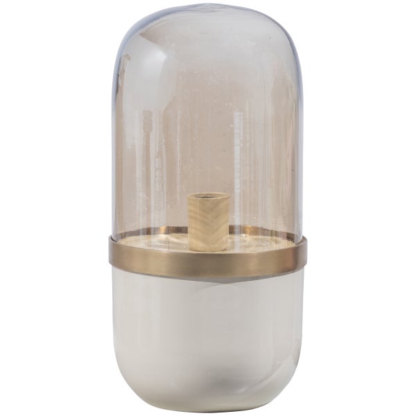 Image of FLORA TABLE LAMP METAL GLASS GREY