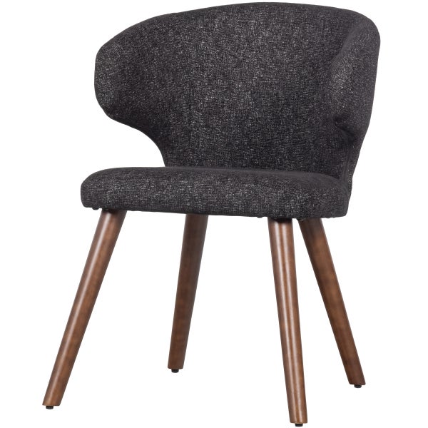 Image of CAPE DINING CHAIR MELANGE FABRIC BLACK