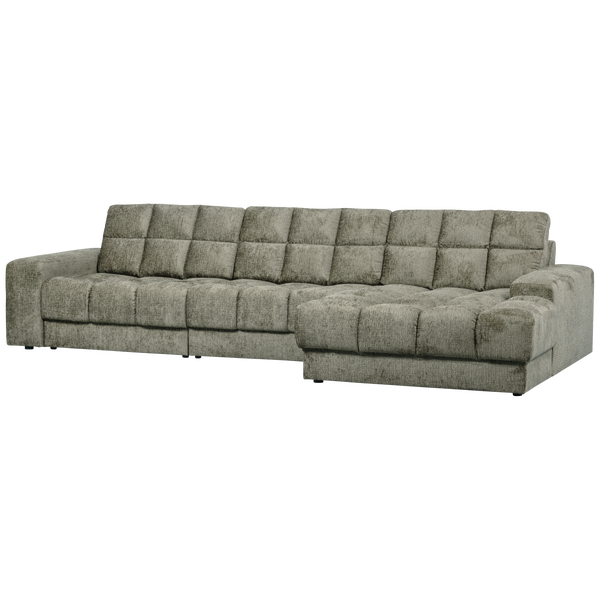 Image of SECOND DATE CHAISE LONGUE RIGHT STRUCTURE VELVET FROST