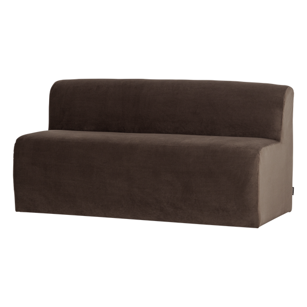 Afbeelding van MOJO BASE EETBANK 164 CM RUGLEUNING VELVET BRUIN [fsc]