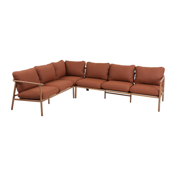 Image of CAVERO GARDEN LOUNGE SET ALUMINIUM TERRA/NATURAL