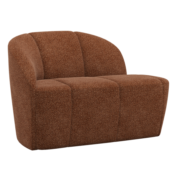 Image of MOJO 2-SEATER BENCH LEFT WOOLLY RUST BROWN