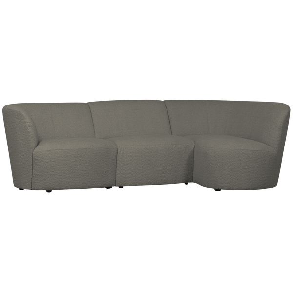 Image of COCO 3-SEATER ROUNDED RIGHT BOUCLÉ WARM GREEN
