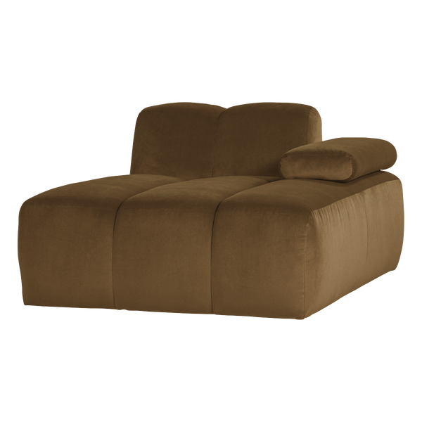 Image of MOJO CHAISE LONGUE ELEMENT RIGHT VELVET HONEY YELLOW [fsc]