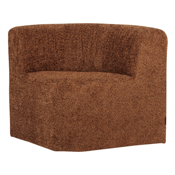 Image of MOJO BASE DINING BENCH CORNER BACK WOLLIG RUST BROWN [fsc]