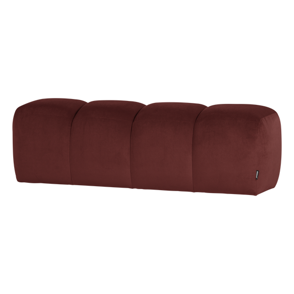 Image of MOJO DINING BENCH 164 CM VELVET CHESTNUT BROWN [fsc]