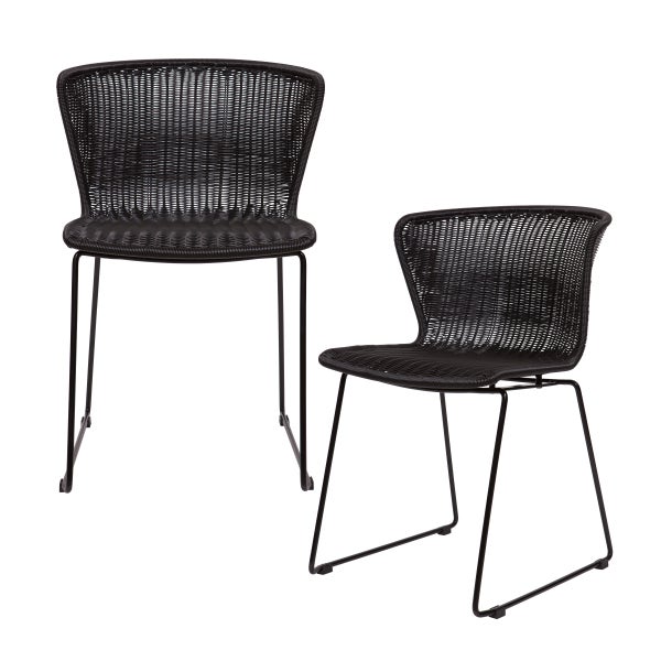 Image of SET V 2 - WINGS GARDEN CHAIR BLACK