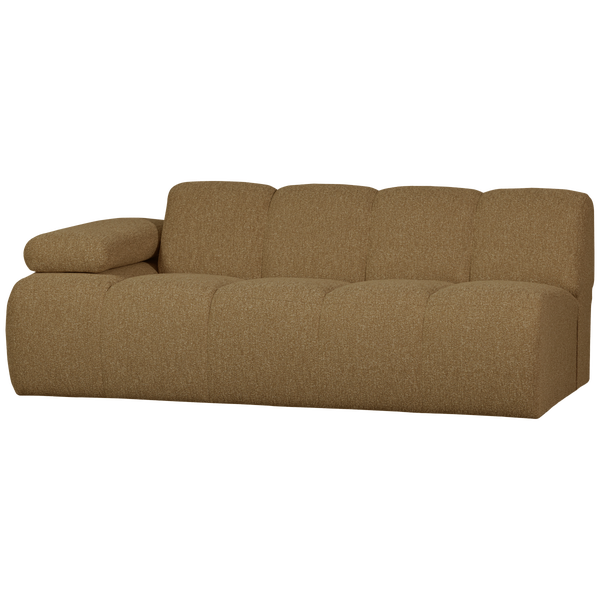 Image of MOJO 2-SEATER WITH ARM LEFT BOUCLÉ YELLOW/BROWN MELANGE