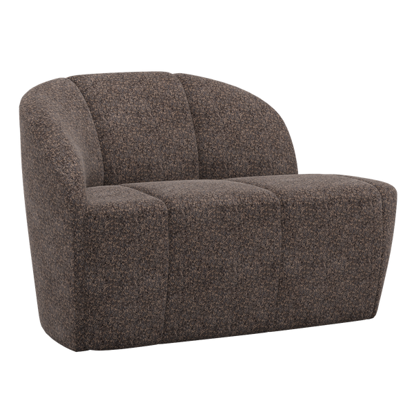 Image of MOJO 2-SEATER BENCH LEFT WOOLLY BROWN