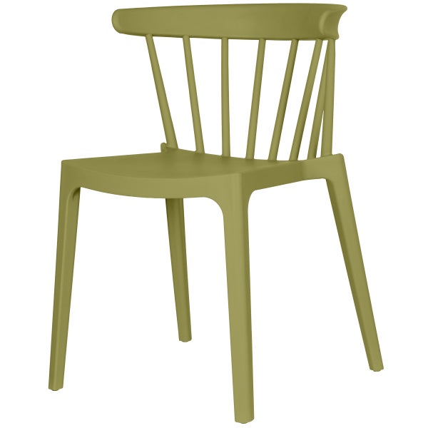 Image of BLISS GARDEN CHAIR WITH BARS PLASTIC MATCHA GREEN