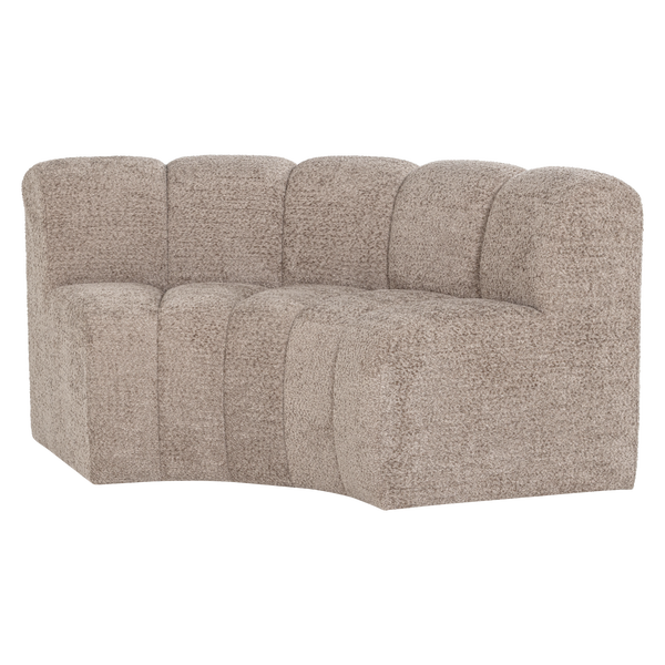 Afbeelding van MOJO EETBANK HALFRONDE HOEK RUGLEUNING WOLLIG D.ZAND [fsc]