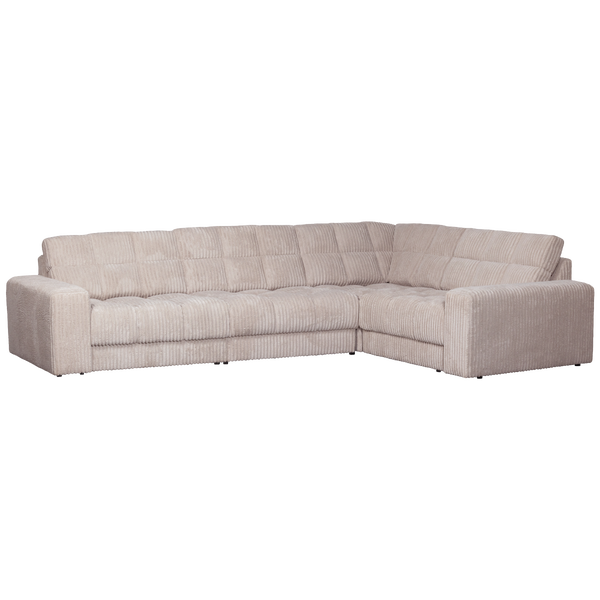 Image of SECOND DATE CORNER SOFA RIGHT RIBCORD NATURAL