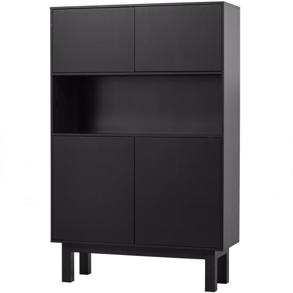Image of FINCA BUFFET / BAR CABINET PINE DEEP BLACK [fsc]