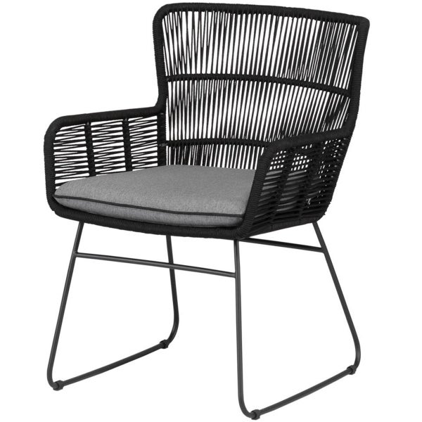 Image of GRACE GARDEN CHAIR ANTHRACITE STEEL/ROPE