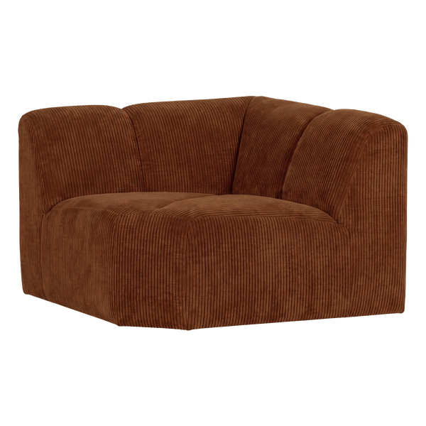 Image of MOJO CORNER ELEMENT STRAIGHT RIB FABRIC RUST BROWN [fsc]