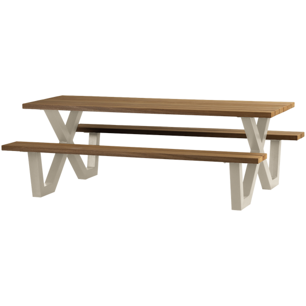 Image de TABLO PICKNICK TABLE JARDIN AYOUS SABLE X-POOT METAL [fsc]