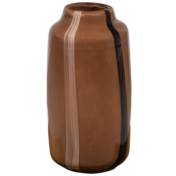 Image de SELENA VASE VERRE AVEC BANDE MARRON