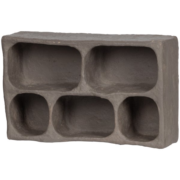 Image of CLAY WALL CABINET PAPIER MACHE GREY