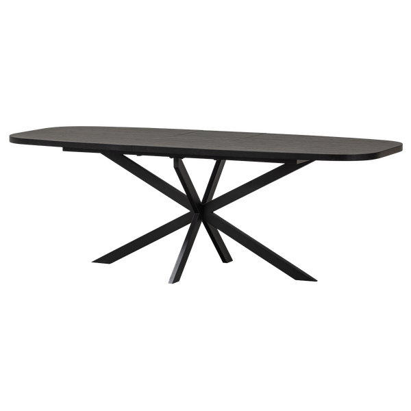 Image of ARROS DINING TABLE EXTENDABLE 180-220x90CM MDF BLACK