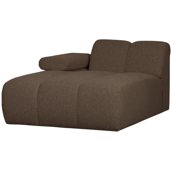 Image of MOJO CHAISE LONGUE ELEMENT LEFT BOUCLÉ BROWN MELANGE