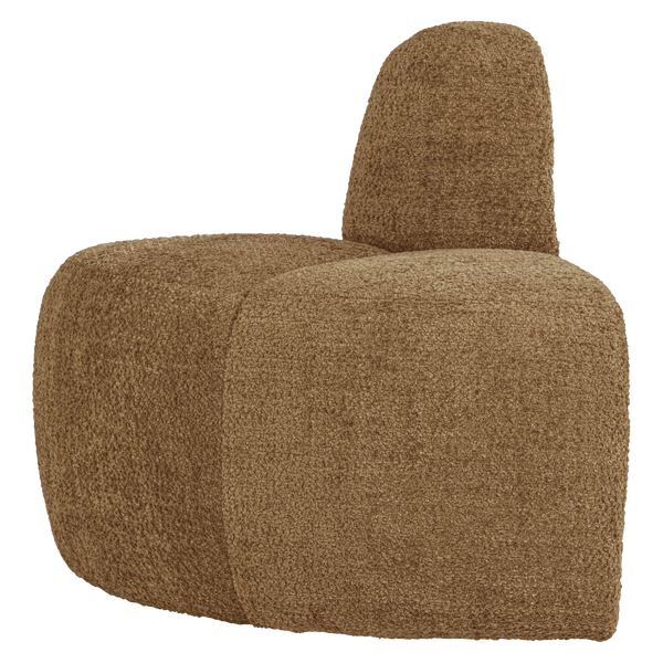 Afbeelding van MOJO EETBANK HOEK ROND RUGLEUNING WOLLIG HONINGGEEL [fsc]