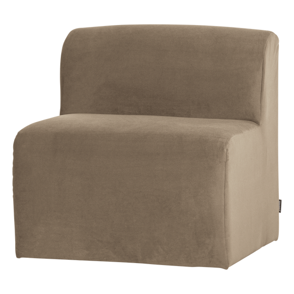 Image of MOJO BASE DINING BENCH 84 CM WITH BACK VELVET KHAKI [fsc]