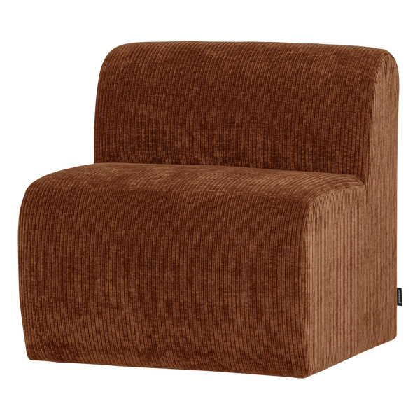 Image of MOJO BASE DINING BENCH 84 CM WITH BACK RIB RUST BROWN [fsc]