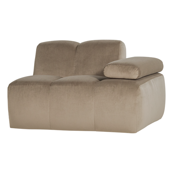Image of MOJO 1-SEATER ELEMENT ARM RIGHT VELVET KHAKI [fsc]