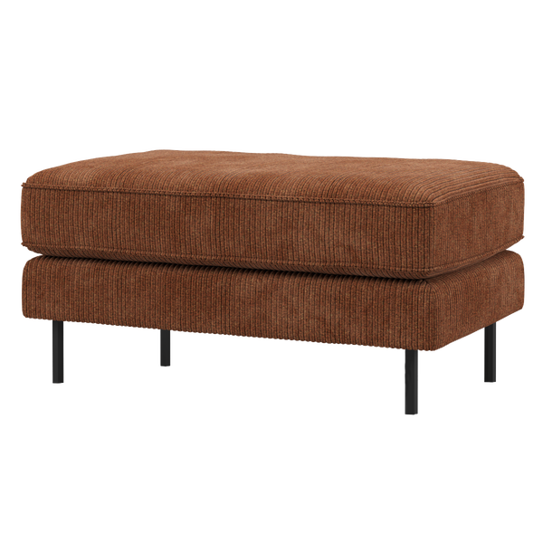 Image of RODEO HOCKER ON LEGS RIB FABRIC RUST BROWN