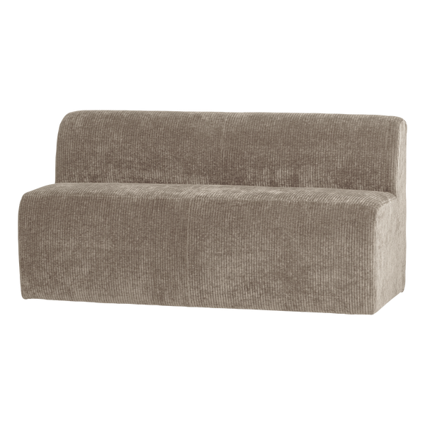 Afbeelding van MOJO BASE EETBANK 164 CM RUGLEUNING RIB DONKERZAND [fsc]