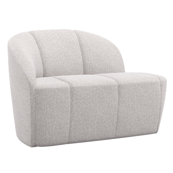 Image of MOJO 2-SEATER BENCH LEFT BOUCLÉ ECRU MELANGE