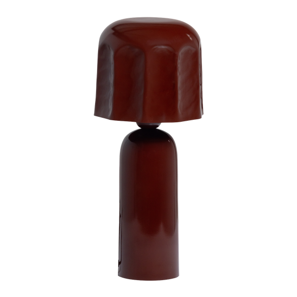 Image of LUMIRA TABLE LAMP METAL HIGH GLOSS BROWN/RED