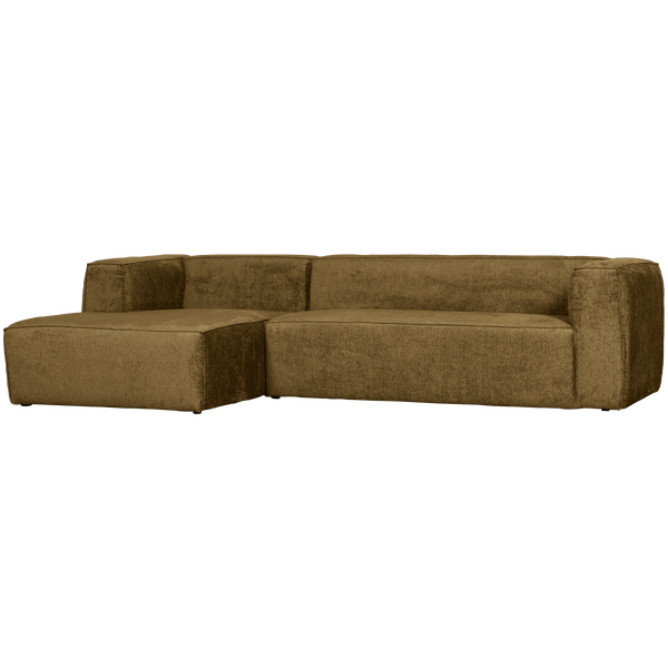 Image of BEAN CORNER SOFA LEFT STRUCTURE VELVET SPICES