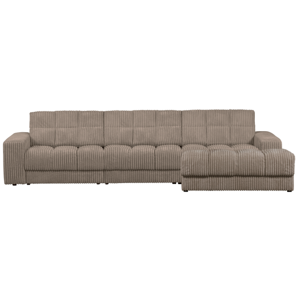 Image of SECOND DATE CHAISE LONGUE RIGHT RIBCORD MUD