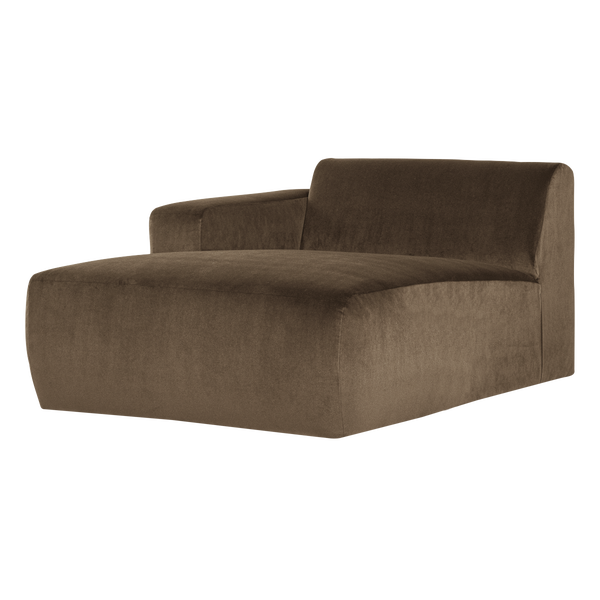 Image de MOJO BASE CHAISE LONGUE ÉLÉMENT GAUCHE VELOURS TAUPE [fsc]