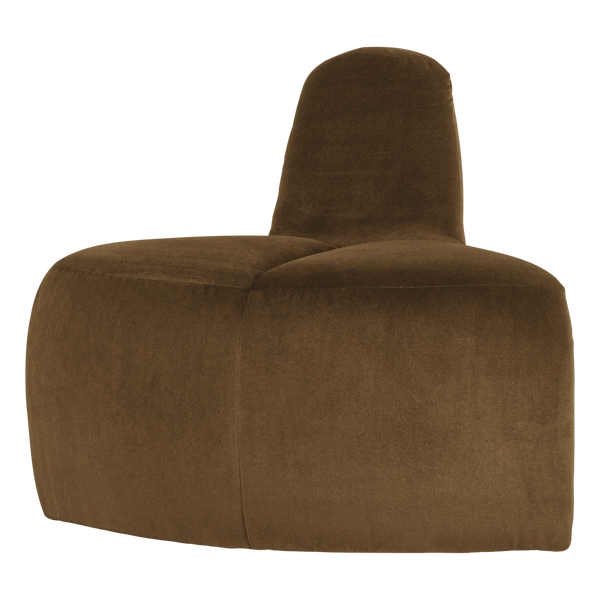 Image of MOJO DINING BENCH CORNER ROUND BACKREST HONEY YELLOW [fsc]