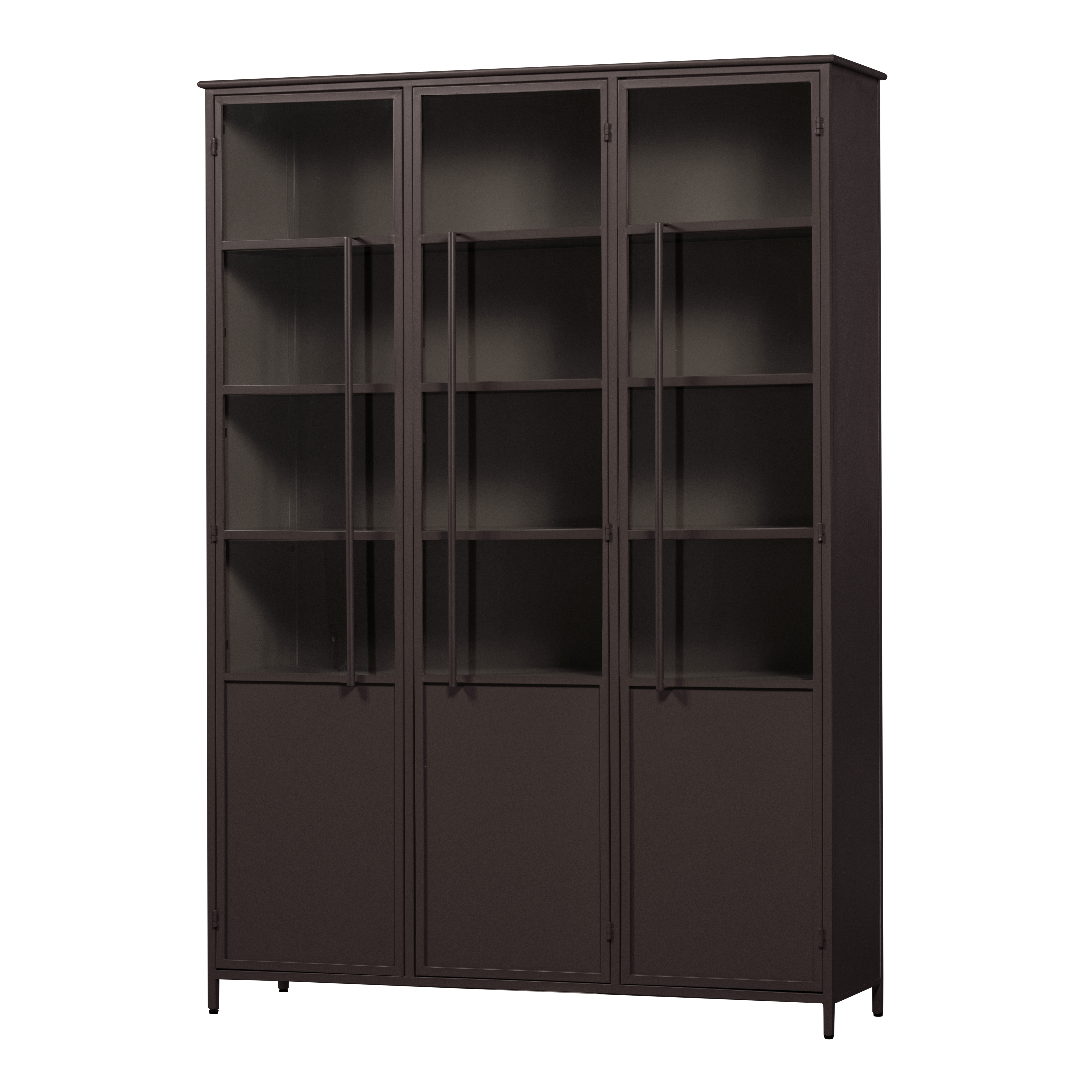 375042-D_02_VS_WP_Exhibit_XL_3_deurs_vitrinekast_metaal_donkerbruin_FA.png?auto=webp&format=png&width=1500&height=1500