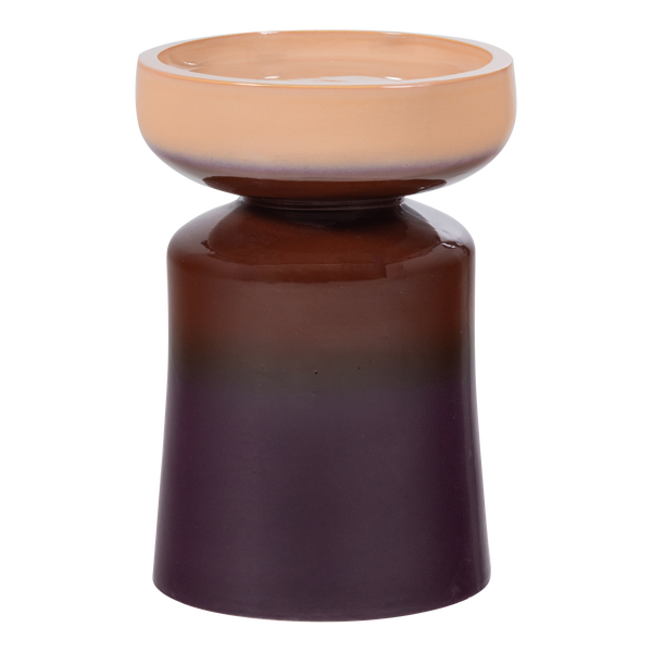 Image of TUMO DECORATIVE SIDE TABLE Ø35x44 CM CERAMIC PURPLE/BROWN