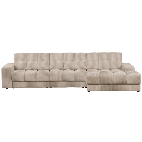 Image of SECOND DATE CHAISE LONGUE RIGHT RIBCORD TRAVERTIN