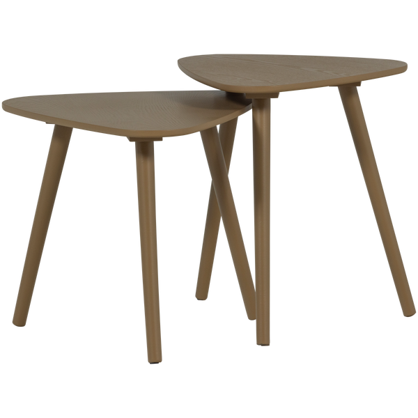 Afbeelding van NILA BIJZETTAFELS HOUT MUD - SET VAN 2