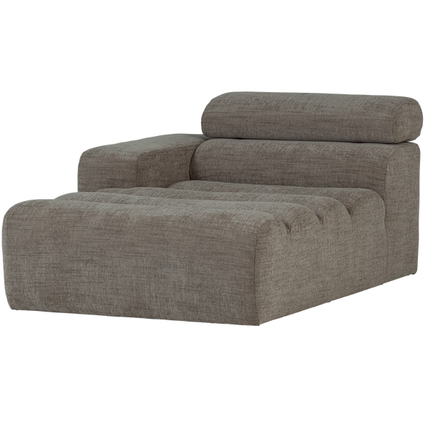 Image of NOVI CHAISE LONGUE ELEMENT LEFT GREY MELANGE
