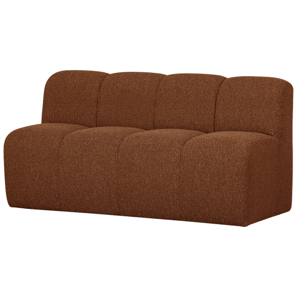 Image of MOJO BENCH 160CM WITH BACKREST BOUCLÉ RUST BROWN MELANGE