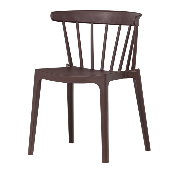 Afbeelding van BLISS TUINSTOEL MET SPIJLEN KUNSTSTOF PAARS/BRUIN