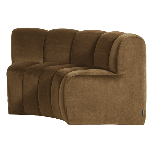 Image of MOJO DINING BENCH HALF ROUND BACKREST HONEY YELLOW [fsc]